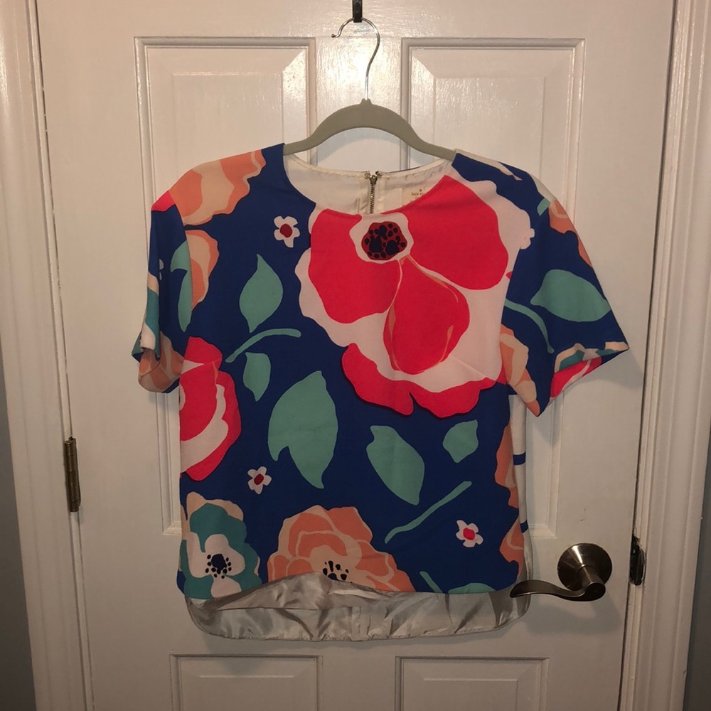 Kate spade boxy floral top